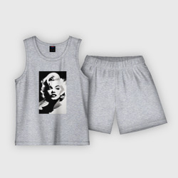Детская пижама с шортами хлопок Портрет Мэрилин Монро