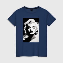 Женская футболка хлопок Портрет Мэрилин Монро