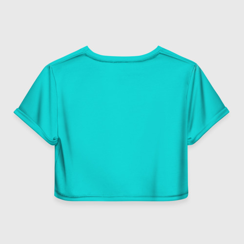 Женская футболка Crop-top 3D Сияние бабочки - черный - коллекция Хуф и Ся, цвет 3D печать - фото 2