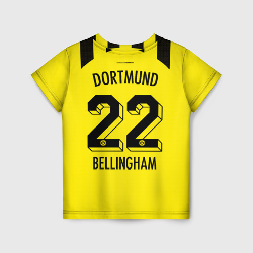 Детская футболка 3D Беллингем Боруссия Дортмунд форма 22-23 домашняя, цвет 3D печать - фото 2