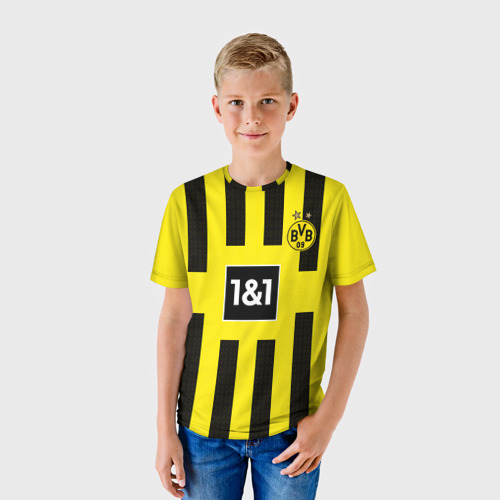 Детская футболка 3D Беллингем Боруссия Дортмунд форма 22-23 домашняя, цвет 3D печать - фото 3