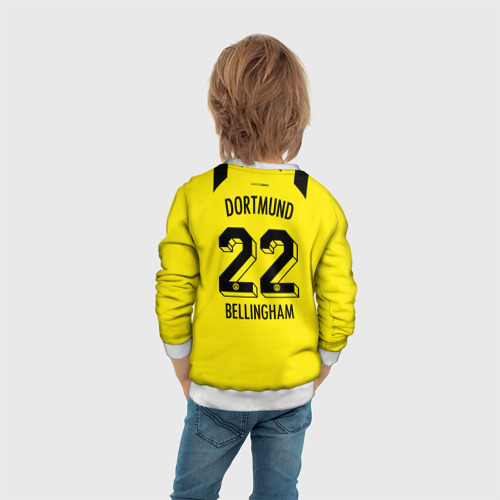 Детский свитшот 3D Беллингем Боруссия Дортмунд форма 22-23 домашняя, цвет 3D печать - фото 6