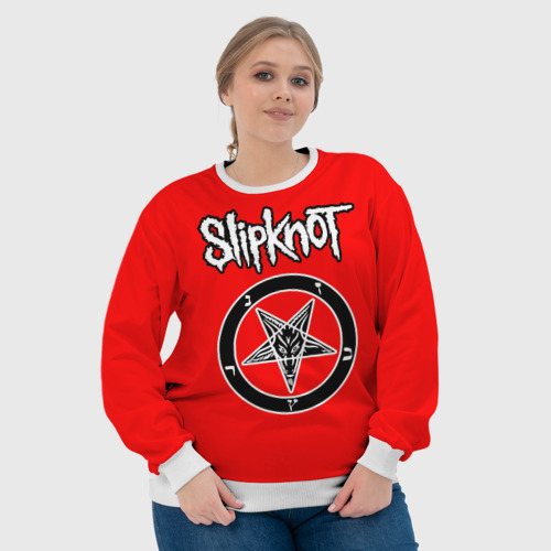 Женский свитшот 3D Slipknot - пентаграмма, цвет 3D печать - фото 6