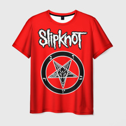 Мужская футболка 3D Slipknot - пентаграмма