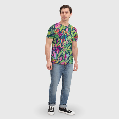Мужская футболка 3D с принтом Hawaiian melody, вид сбоку #3