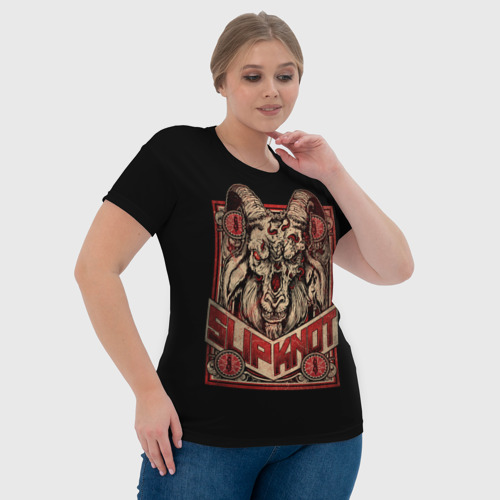 Женская футболка 3D с принтом Slipknot - Бафомет, фото #4