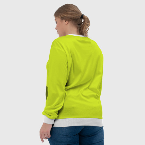 Женский свитшот 3D Линк - лайм, цвет 3D печать - фото 7