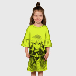 Детское платье 3D Линк - лайм - фото 2