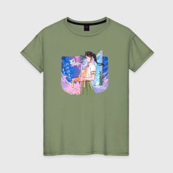 Женская футболка хлопок Судзуме, закрывающая двери