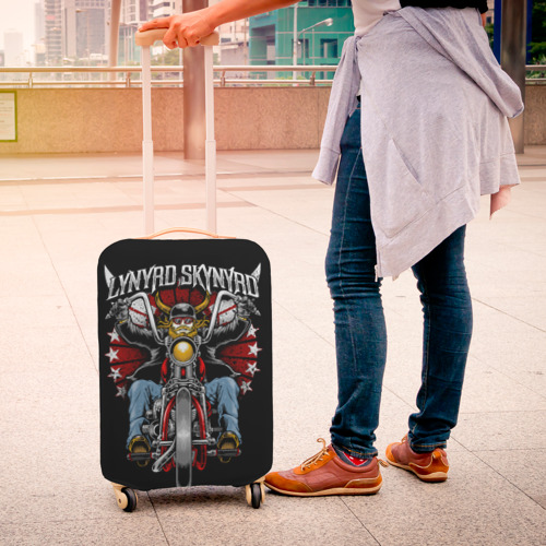 Чехол для чемодана 3D Lynyrd Skynyrd - байкер, цвет 3D печать - фото 4
