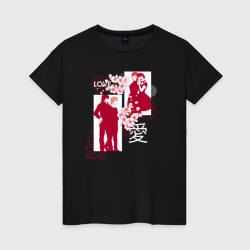 Женская футболка хлопок Судзумэ закрывающая двери: главные персонажи