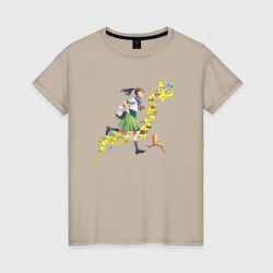 Женская футболка хлопок Судзумэ бежит по Японии