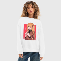 Женский свитшот oversize без начеса хлопок Рубин Хосино - Звездное дитя - фото 2