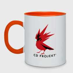 Кружка двухцветная Logo CD project red