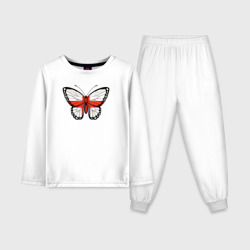 Детская пижама с лонгсливом хлопок Англия бабочка