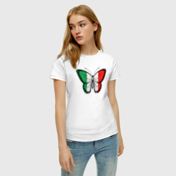 Женская футболка хлопок Италия бабочка - фото 2