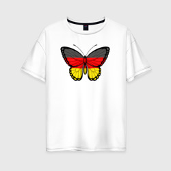 Женская футболка хлопок Oversize Германия бабочка