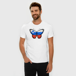 Мужская футболка хлопок Slim Словения бабочка - фото 2
