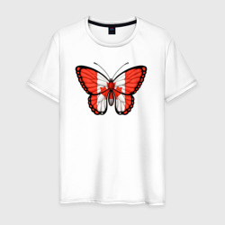 Мужская футболка хлопок Канада бабочка