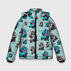 Зимняя куртка для мальчиков 3D Обезьяна меломан