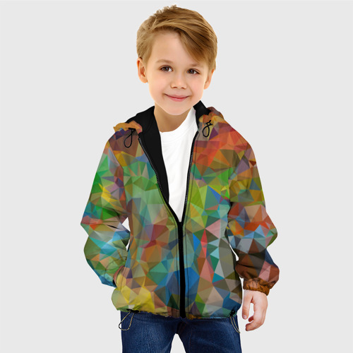 Детская куртка 3D с принтом Стиль мозаика, фото на моделе #1