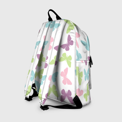 Рюкзак 3D с принтом Нежные бабочки, вид сзади #1