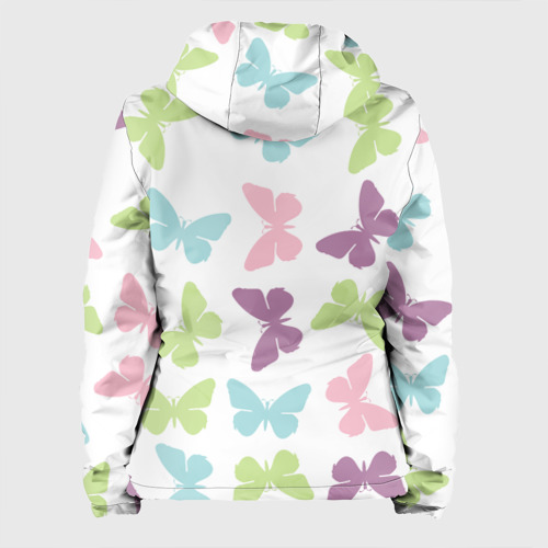 Женская куртка 3D с принтом Нежные бабочки, вид сзади #1