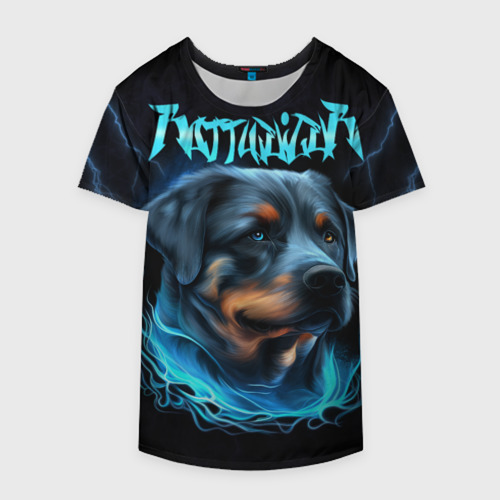 Накидка на куртку 3D Rottweiler and lightnings от нейросети , цвет 3D печать - фото 4