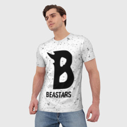 Мужская футболка 3D Beastars glitch на светлом фоне - фото 2