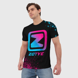 Мужская футболка 3D Zotye - neon gradient - фото 2
