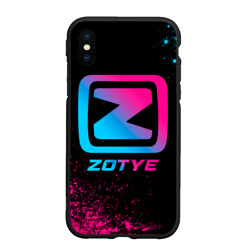 Чехол для iPhone XS Max матовый Zotye - neon gradient