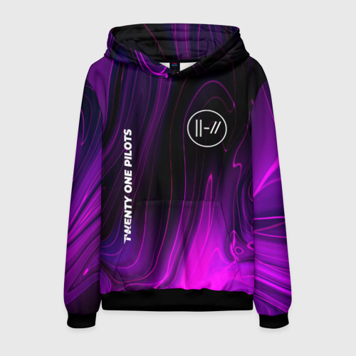 Мужская толстовка 3D Twenty One Pilots violet plasma, цвет черный