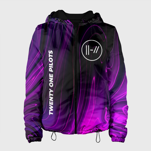 Женская куртка 3D Twenty One Pilots violet plasma, цвет черный