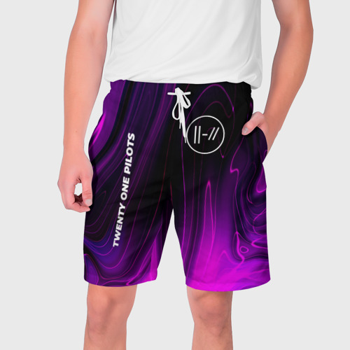 Мужские шорты 3D Twenty One Pilots violet plasma, цвет 3D печать