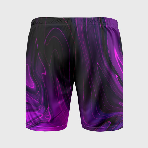Мужские шорты спортивные с принтом Twenty One Pilots violet plasma, вид сзади #1