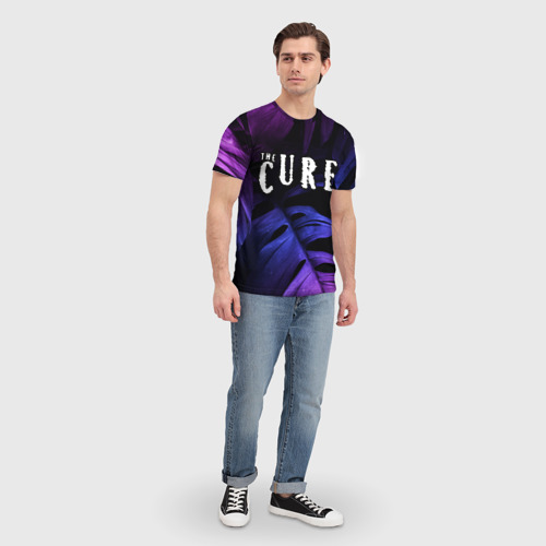 Мужская футболка 3D The Cure neon monstera, цвет 3D печать - фото 5
