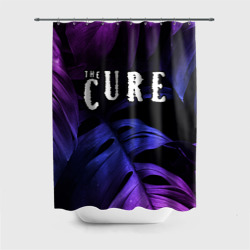 Штора 3D для ванной The Cure neon monstera