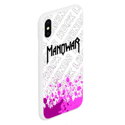 Чехол для iPhone XS Max матовый Manowar rock Legends: символ сверху - фото 2