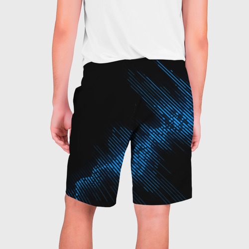 Мужские шорты 3D с принтом Three Days Grace звуковая волна, вид сзади #1