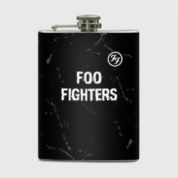 Фляга Foo Fighters glitch на темном фоне: символ сверху