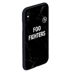 Чехол для iPhone XS Max матовый Foo Fighters glitch на темном фоне: символ сверху - фото 2