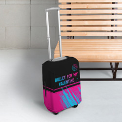 Чехол для чемодана 3D Bullet For My Valentine - neon gradient: символ сверху - фото 2