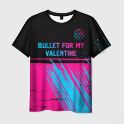 Мужская футболка 3D Bullet For My Valentine - neon gradient: символ сверху