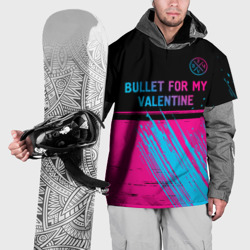 Накидка на куртку 3D Bullet For My Valentine - neon gradient: символ сверху