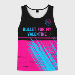 Мужская майка 3D Bullet For My Valentine - neon gradient: символ сверху