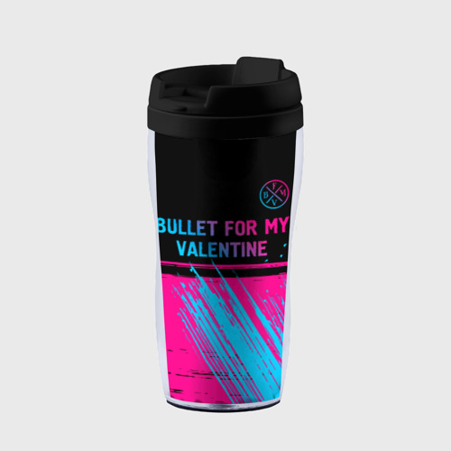 Термокружка-непроливайка Bullet For My Valentine - neon gradient: символ сверху