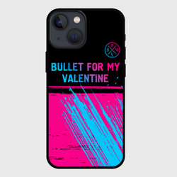 Чехол для iPhone 13 mini Bullet For My Valentine - neon gradient: символ сверху