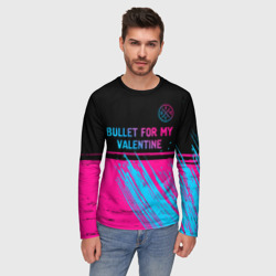 Мужской лонгслив 3D Bullet For My Valentine - neon gradient: символ сверху - фото 2