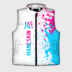 Мужской жилет утепленный 3D Maneskin neon gradient style: по-вертикали