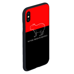 Чехол для iPhone XS Max матовый We will tread on injustice - фото 2